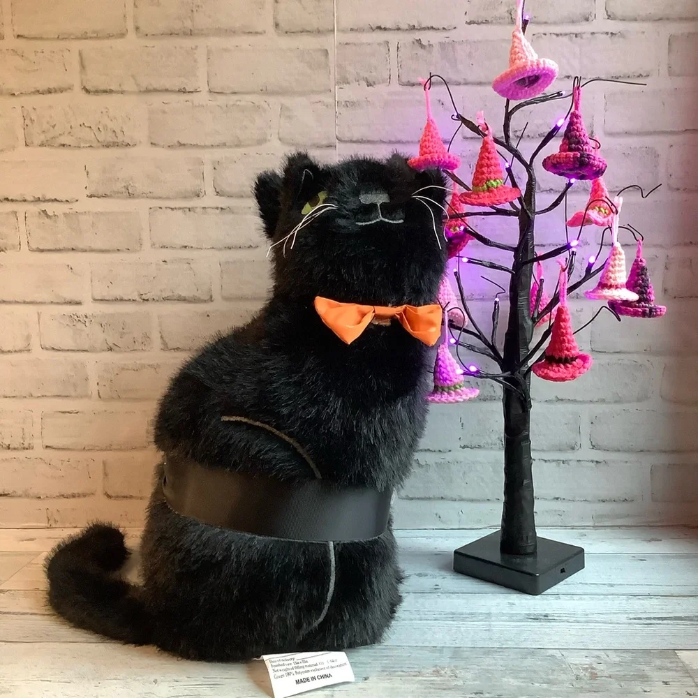 CR CURIOUS BY CYNTHIA ROWLEY 3рс Black Cat Family Halloween Pillows